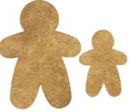 Gingerbread Man fabric appliques