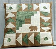 Bears in the Woods pillow pattern