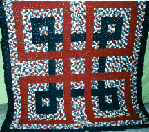Interlaced Squres crocheted quilt pattern