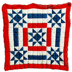 Stars and Stripes crocheted quilt pattern