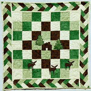 Moose Crossing Wall Hanging quilt pattern