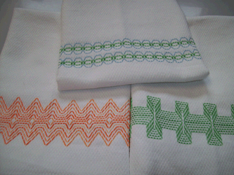 Huck embroidery border set A