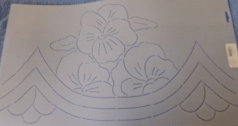 Flower border quilting stencil